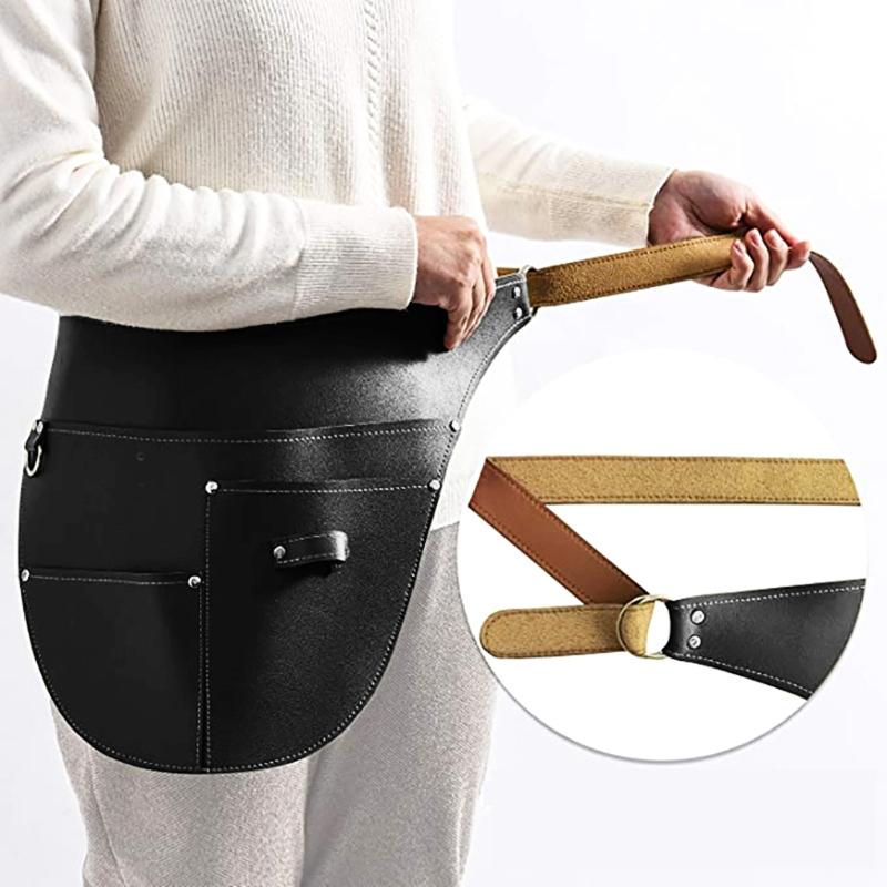 Mulitfunctional Imitation Leather Garden Tools Belt Holster Adjustable Waist Waterproof Gardening Work Apron Bag for X3UC