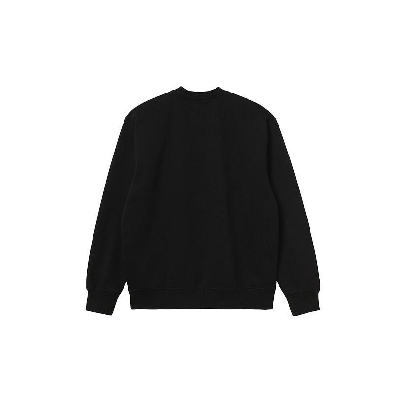 Carhartt WIP Carhartt Logo Sweatshirt Black/White Men Streetwear I030229-0D2-XX