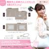 [GRAV] Women's Cute Pass Case with Reel, Card Case, and Coin Case, Greige (Includes Keychain and Strap)