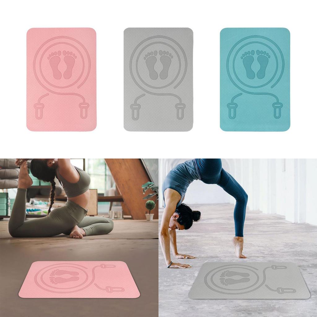 Jump Rope Mat 8mm Thick Anti Slip 60x40 cm for Home Gym Flooring Workout Mat