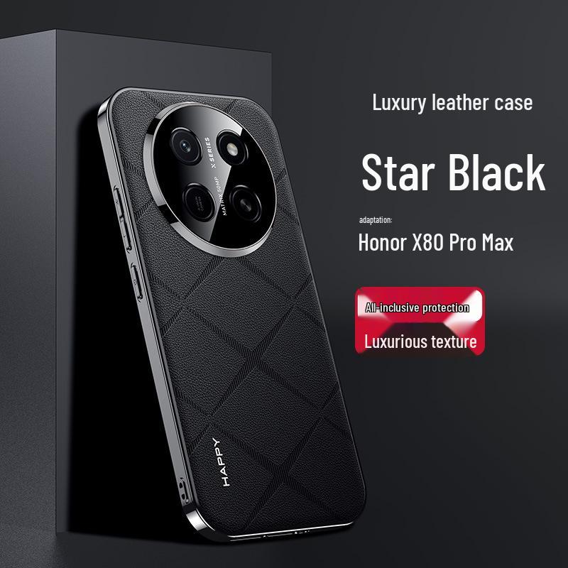 Premium Full Coverage Anti-Drop Leather Case for Honor X80 Pro Max