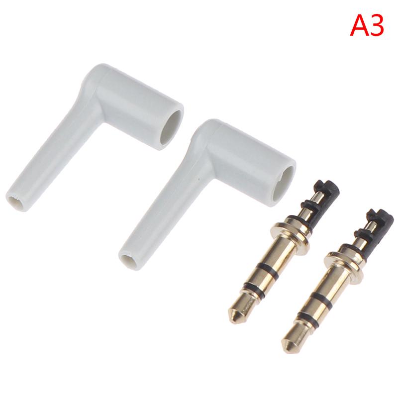 2pcs/lot New 90 Degrees 3.5mm Stereo Headset Plug Jack 3 4 Pole 3.5 Gold Plated
