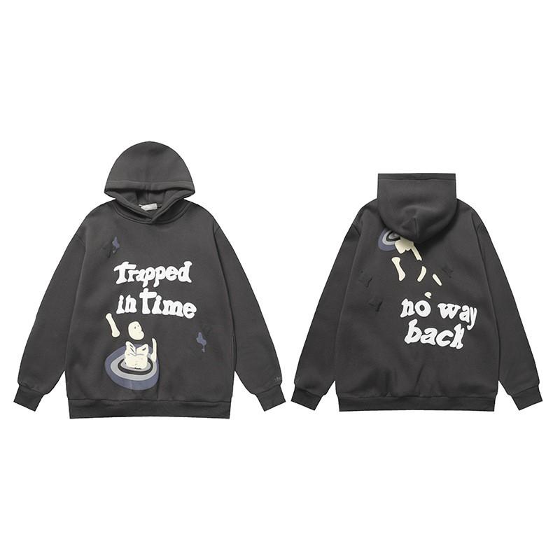 Broken Planet Graphic Print Hoodie Loose Fit Hip Hop Streetwear Teens Casual Winter Sweatshirt