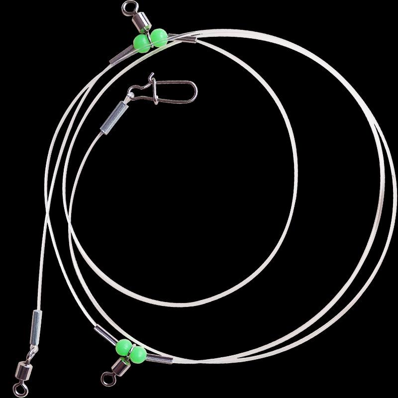 Luminous Swivel Leader Set with Bead Hook Rig for Sea Fishing