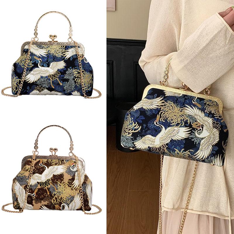 Silk Embroidery Crossbody Bag Patchwork National Style 2025 Hot Sale Bags for Women Hasp Simple Fashion Women's Handbags