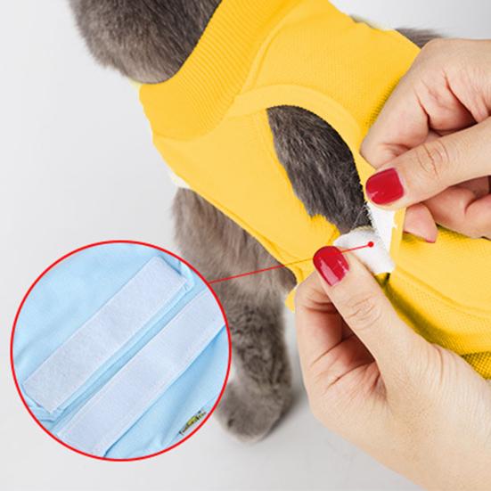 Cat Recovery Suit Breathable Kitten Onesie Bodysuit for Cats After Surgery Spay Abdominal Wounds Skin Diseases