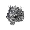 Retro Punk Menn Ring Demon Skjelett Hip Hop Rock Lokomotiv Ring Titan Stål Legering Eldgammel Sølvfarge Ring Dame Smykker