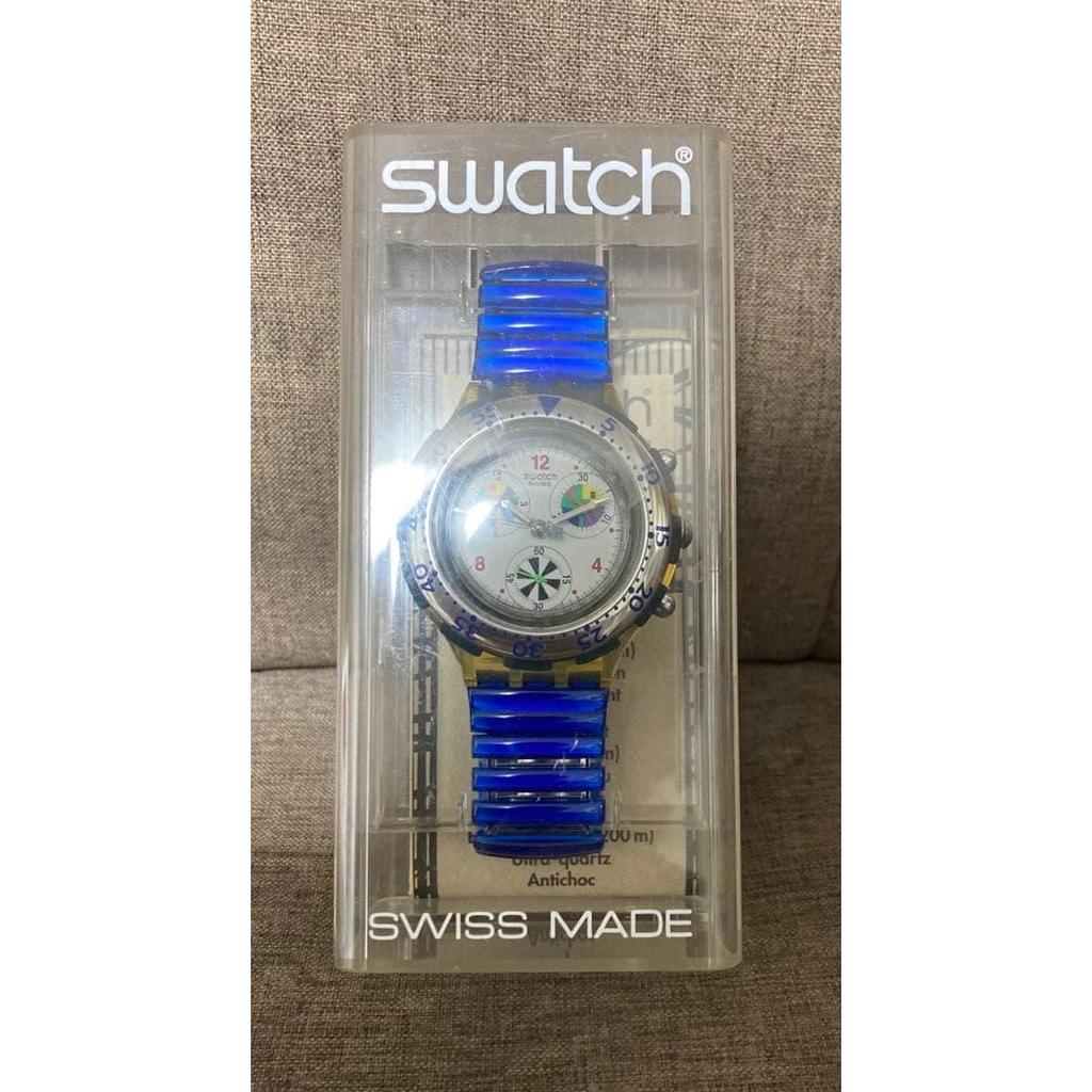 Used Rare Unused Swatch Aquachrono USA Made Genuine Belt/Watch
