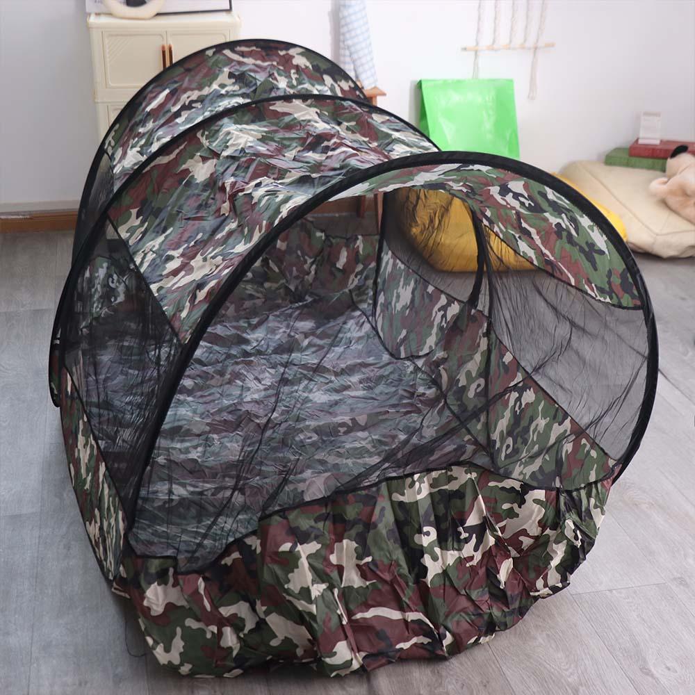 Folding Camo Camping Mosquito Net Tent Mesh Tent with Bottom Outdoor Mosquito Net Double Zipper Portable Mosquito Net Outdoor