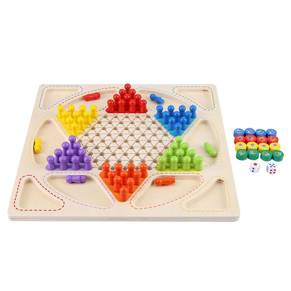 Checkers Multifunctional Board Game for Two Improves Observation No Family Ages Game, 2-in-1 Players, Skills, Training, Scratches, Educational,
