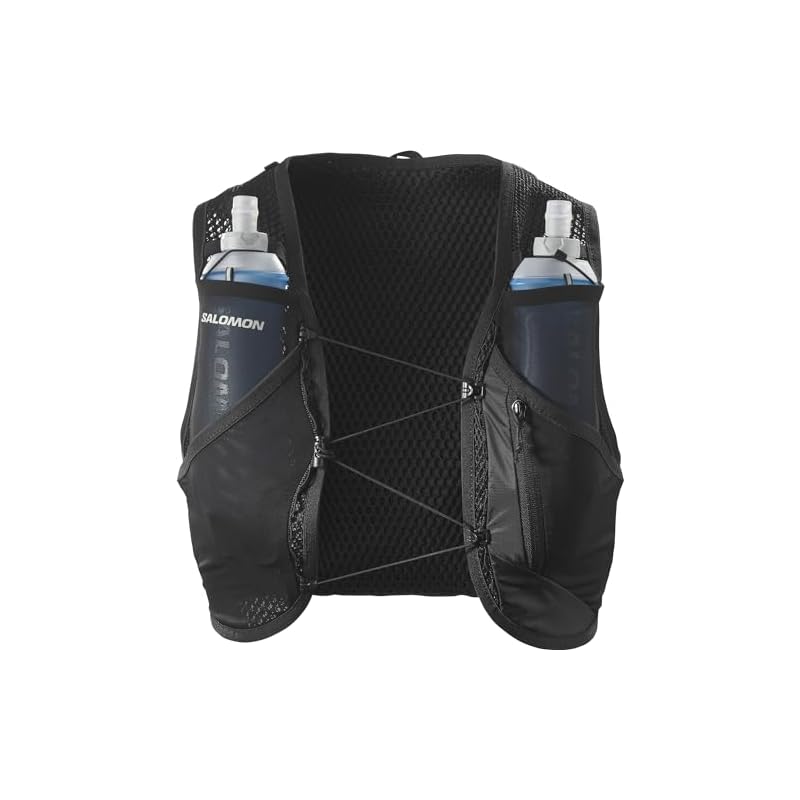 SALOMON ACTIVE SKIN 8 SET Hydration Vest Backpack (Black/Metal, Size S)