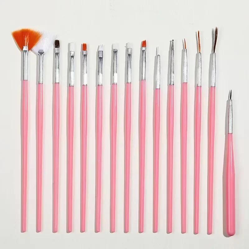 Nail Brushes Set Professional Nail Supplies For Acrylic UV Gel Drawing Dotting Manicure Nail Art Design ToolsMakeup Accessorie