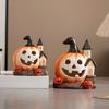 Resin Halloween Pumpkin House Scary Haunted House Ornaments Pumpkin Sculpture  Festival Decor