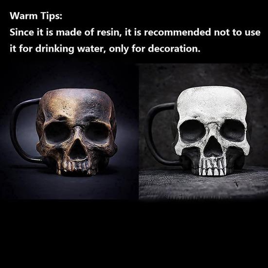 Hrnek Lebka Nerezová Ocel Lidská Lebka Hrnček na Kávu Strašidelný Zombie Pivní Krýgl Korbel Čajový Šálek Halloweenská Hororová Tematická Párty Dárek pro Muže