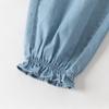 DAVE & BELLA Girls' Lace Trim Denim Harem Pants