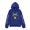 Winter Comfortable Fashion Long Sleeved Letter Game Console Icon Printed Hoodie-Soft Medium Stretch Polyester Fabric Winter Relaxed Fit Clothing