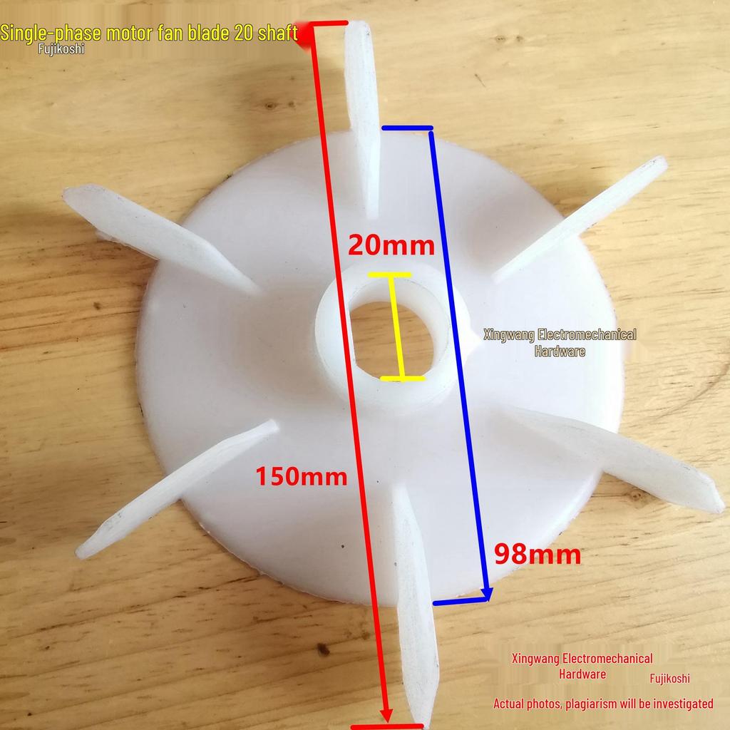 Pompa Motore Pale Ventola Monofase con Foro a D, Foro Rotondo, Dimensioni: 10-20 mm (10/12/14/15/16/17/18/20MM)