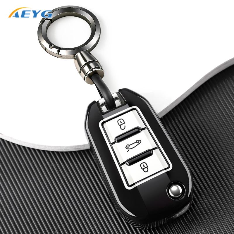 Tpu Key Case Cover Holder Fob Keychain For Peugeot 208 3008 308 508 408 2008 307 4008 For Citroen C4 C3 C6 Cactus C8 3 Buttons