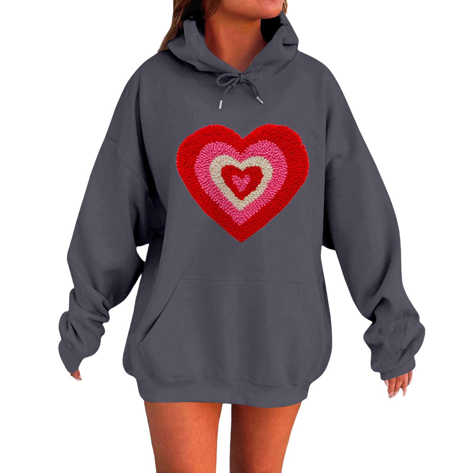 

Женский свободный удобный повседневный модный свитшот с длинным рукавом с принтом Love XL