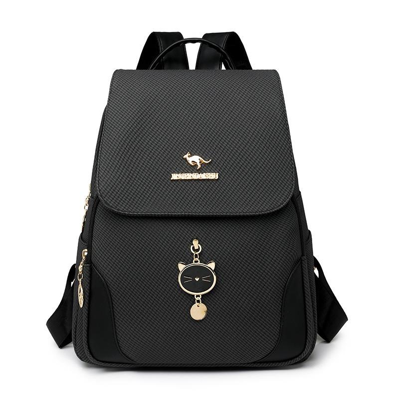 Fashionable Soft Leather Large-capacity Travel Backpack, Dual-purpose Single-shoulder Schoolbag Casually