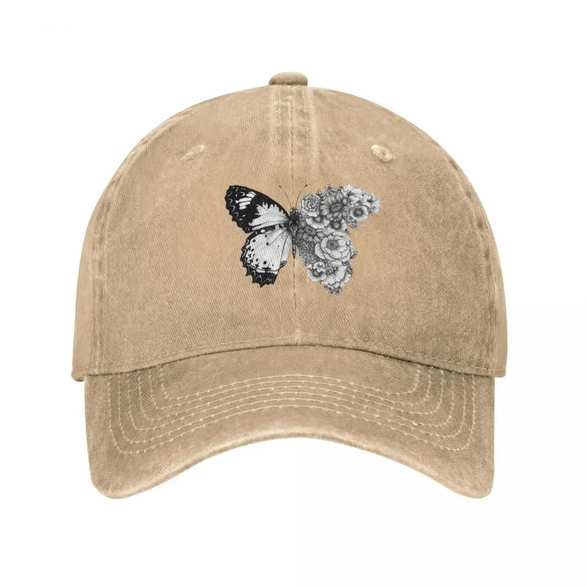 

Butterfly in Bloom Baseball Cap Trucker Cap Brand Unisex cap party Hat Unisexs Hats Womens