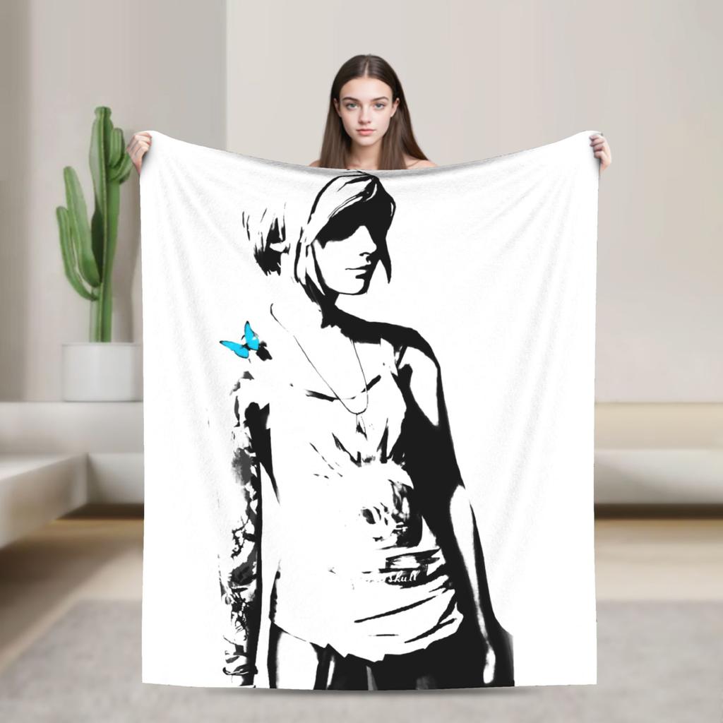 Transparent Life Is Strange Blanket Flannel Ultra-Soft Throw Blankets for Bedroom Sofa Bed Rug