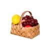 With Handle Wood Basket Handmade Handhold Weaving Flower Basket Vine  Living Room Decoration