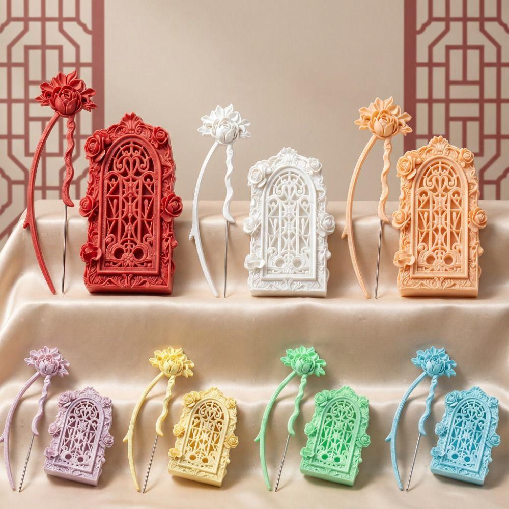 Embossed Rose Fuse Beads Tools Set Vintage Bead Tweezers Pen Kit DIY Handmade