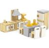 Viga Toys Dollhouse Furniture Kitchen Dining Room Set