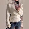 Andy Fleece Washing Water, Loose Gray Turtleneck Waist Knitted Sweater, New Autumn and Winter Casual
