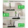 2-in-1 Folding Treadmill With LED Screen Electric Walking Pad for Home Gym Use Without Heart Rate Test