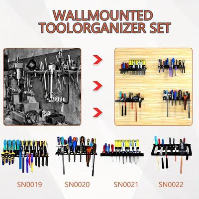 Tool Rack Wall Mount High Strength Screwdriver Rack Tool Storage Rack Space-Saving Plier Organizer Wall Mounted Tool Organizer