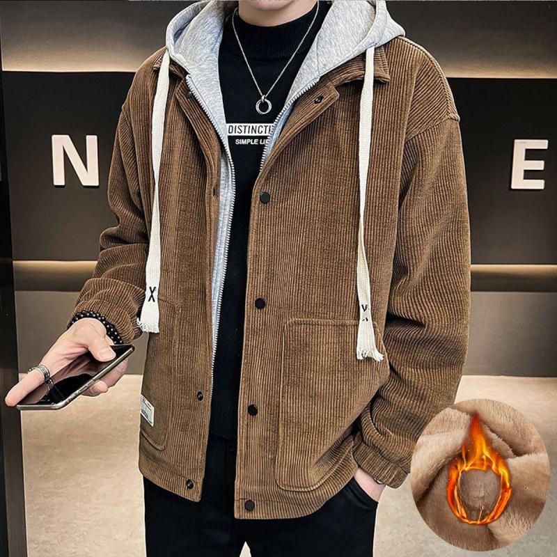 

Куртка мужская большого размера свободная утолщенная плюс толстый верх красивая повседневная куртка с капюшоном 8XL