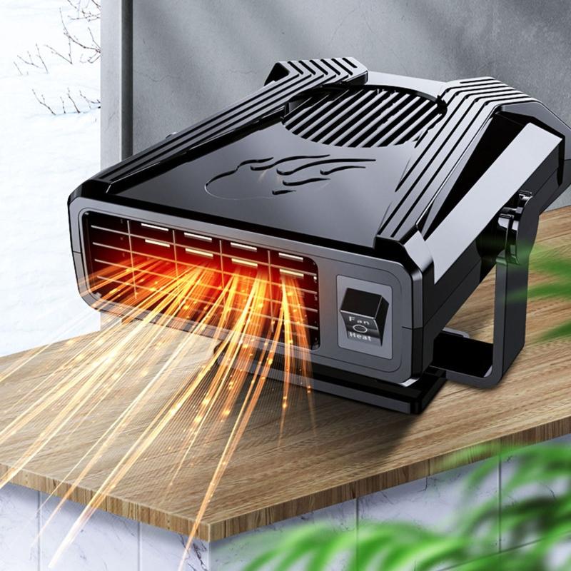 Portable Car Heater Fan Anti-Fog 12V Fan Windshield Defroster Auto Warmer Air Blower Vehicle Demister Heating Dryer