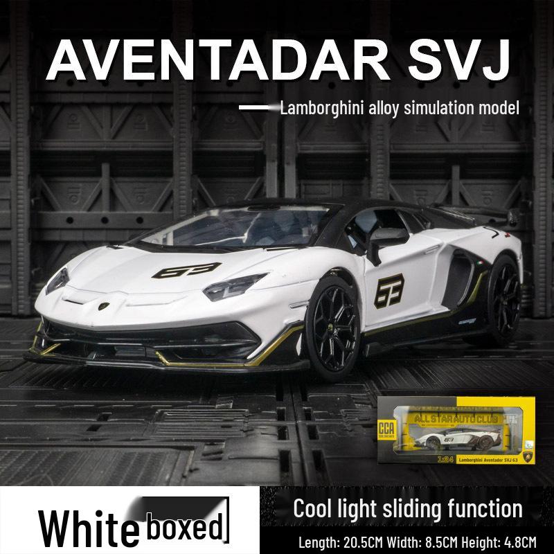 

Caipo 68269K Aventador SVJ63 Simulation Car Model with Sound and Light - Sports Car Toy Ornament белый