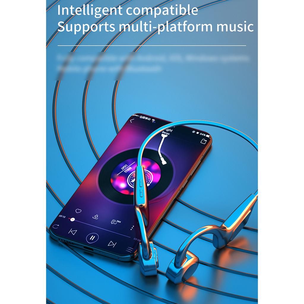 VG06 Bone Conduction BT Headset Wireless On Ear Lightweight Headphone Ear Hanging Wireless Earphone