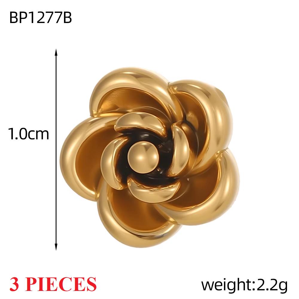 3PCS/LOT CARLIDANA Gold Plated Stainless Steel Charms Bow Knot Star Cross Butterfly Rose Heart Pendants DIY Jewelry