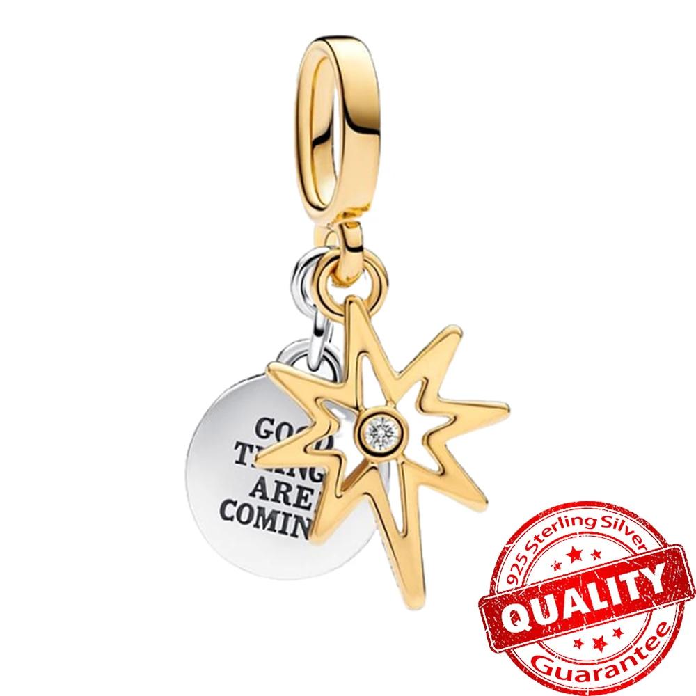 Splendido Ciondolo a Forma di Cappello di Laurea Stella Margherita Albero Genealogico Yin & Yang in Oro 14K Adatto per Bracciali di Marca Gioielli in Rame