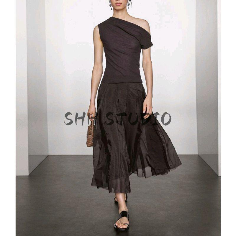 MD Spring/Summer New Arrival Women's Clothing Draping Effect Fairy Pleated Tulle A- line Skirt 5284584 5284584