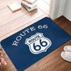 Route 66 Front Door Mat Anti-Slip Outdoor Americas Highway Doormat Kitchen Balcony Entrance Rug Carpet Historic Route 66