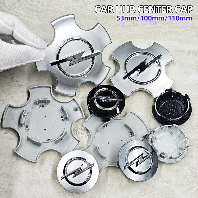 AAGY1 4pcs 53mm/100mm/110mm Car Wheel Center Cap Logo Hub Cover Badge Emblem for Opel Insignia Astra J H G F Corsa Zafira Tigra