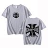 West Coast Choppers "West Coast Iron Cross" American Retro Casual Short Sleeve T-Shirt