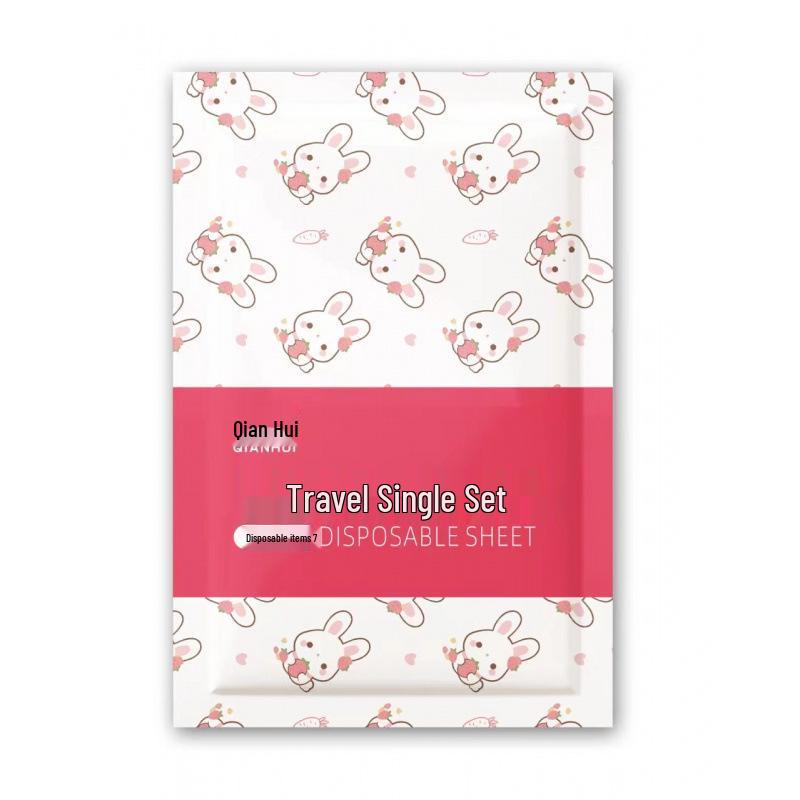 Disposable Travel Bed Sheet Set: Includes Duvet Cover, Pillowcase, and Sleeping Bag