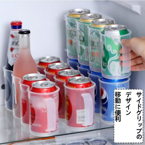 Refrigerator Storage, PET Bottle Stock Storage, Can Storage Rack, Beer Can Holder, Holds 4 Cans, Case, Drink Storage, with Handle, Refrigerator Top Ra