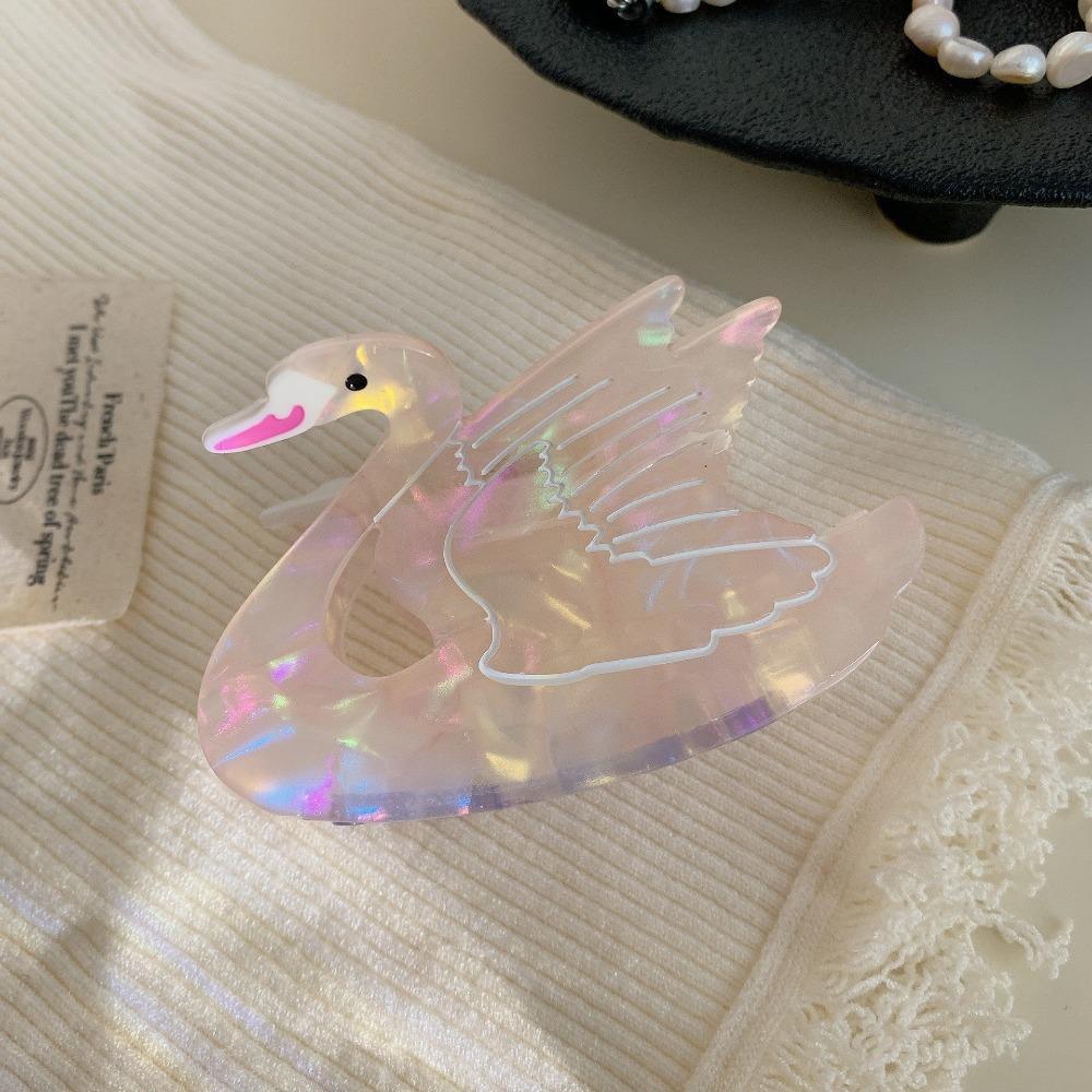 Sweet Goldfish Grab Clip Acetic Acid Swan Hair Clip Creative Cartoon Acetate Shark Clip  Female