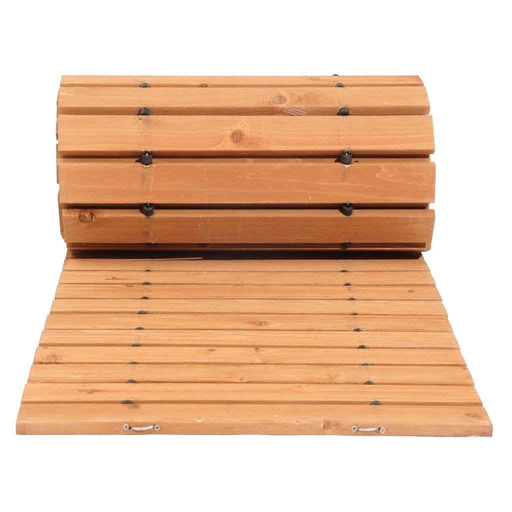VEVOR Wooden Garden Pathway, 12 Ft L X 22 In W, Non-Slip Straight Garden Walkway, Roll Out Cedar Outdoor Walkway Path with Wire Rope Connection