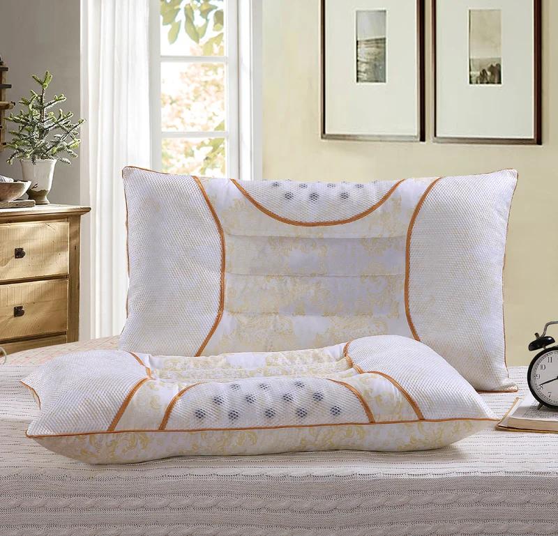 

Chinese medicine cassia physiotherapy magnetic therapy pillow bed sleep protection cervical spine pillow core Prevent stiff neck 1pcs білий