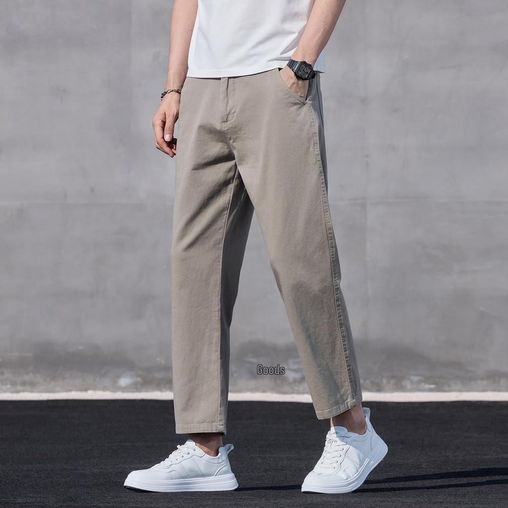 Men's Slim Straight Loose Business Casual Wide-Leg Pants for Spring/Summer