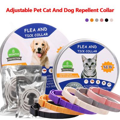 Retractable  Antiparasitic Collar Dog Anti Flea and Tick Collar for Small Large Dog Cat Lice Collars Deworming Collars Supplies