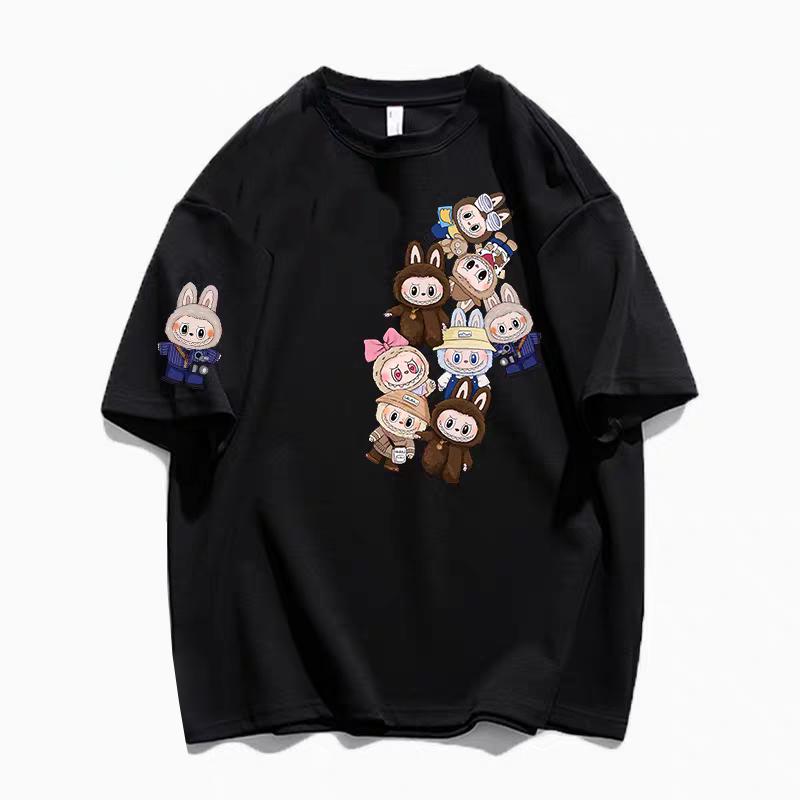 Kreslené tričko LABUBU 3D potisk pánské dámské s krátkým rukávem unisex univerzální ležérní trendy oblečení dárek